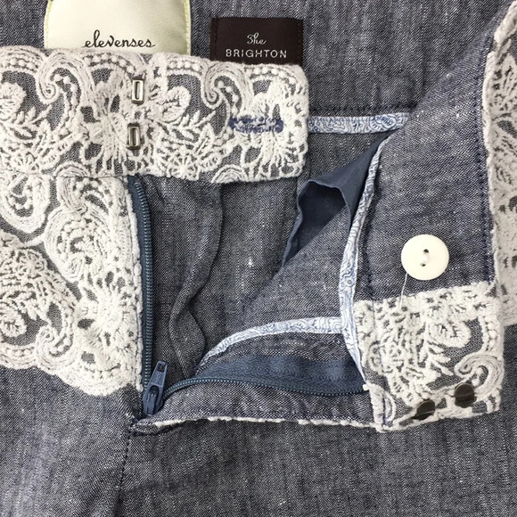 Elevenses The Brighton Gray‎ Lace Wide Flare Pants - Picture 8 of 11